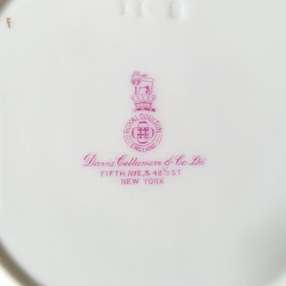 Royal Doulton Davis Collamore Bread Plate /Appetizer Plate Gold Encrusted Design - Picture 4 of 6